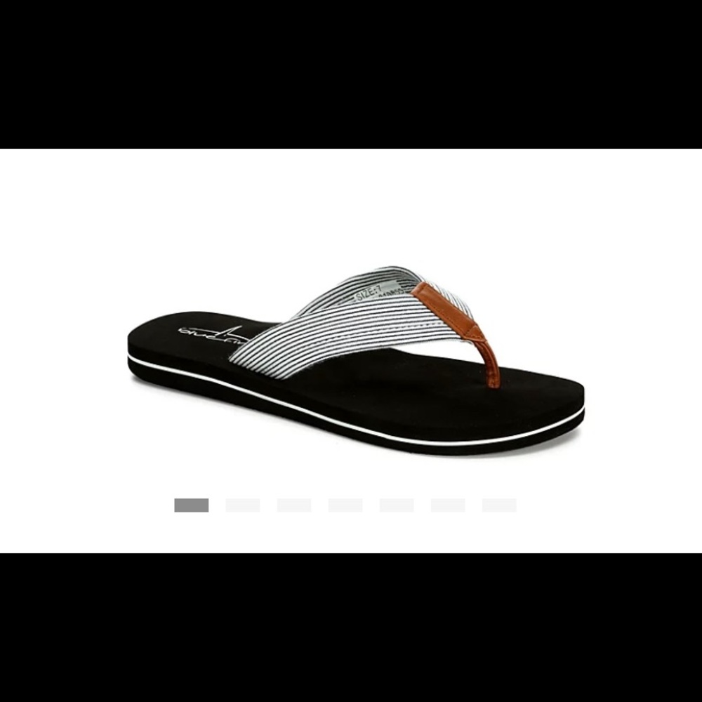 Blue fin flip flops